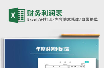 2021年財(cái)務(wù)利潤(rùn)表