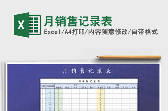 2021年月銷售記錄表