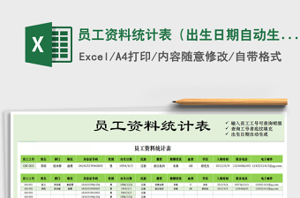 2021年員工資料統(tǒng)計表（出生日期自動生成）免費下載