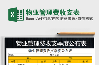 2021年物業(yè)管理費(fèi)收支表