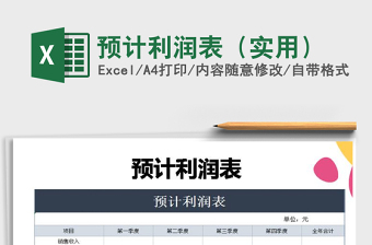 2021年預(yù)計利潤表（實用）