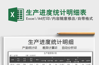 2021年生產進度統計明細表