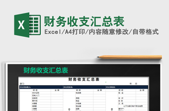 2021年財務(wù)收支匯總表