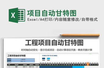 2021年項目自動甘特圖