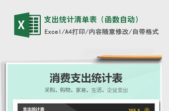 2021年支出統計清單表（函數自動）