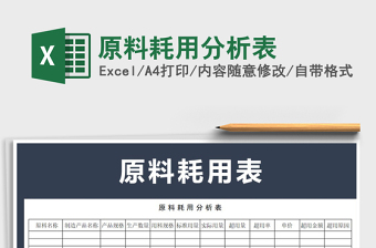 2021年原料耗用分析表