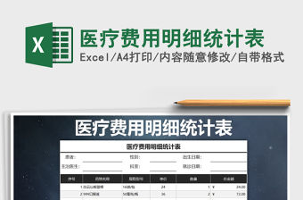 2021年醫療費用明細統計表