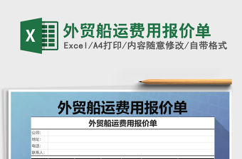 2021年外貿(mào)船運費用報價單