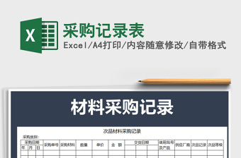 2021年采購(gòu)記錄表