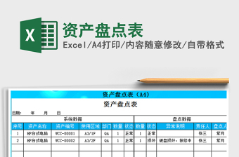 2021年資產(chǎn)盤點(diǎn)表