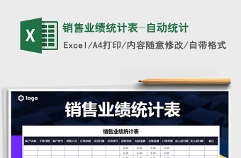 2021年銷售業績統計表-自動統計