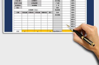 2021年合同成本費(fèi)用預(yù)算表