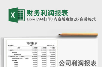 2021年財務利潤報表免費下載