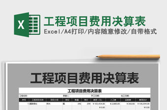 2021年工程項目費用決算表