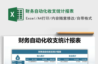 2021年財(cái)務(wù)自動化收支統(tǒng)計(jì)報表