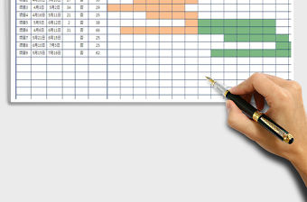 2021年甘特圖工程計劃進度表（自由修改，自動計算