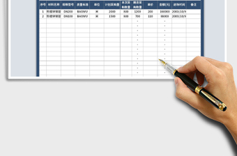 2021年项目材料采购计划表免费下载