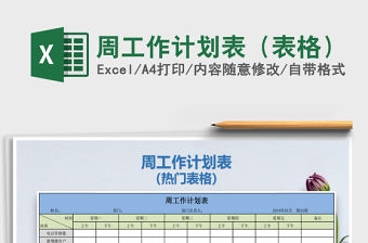 2021年周工作計劃表（表格）