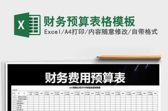 2021年財務預算表格模板