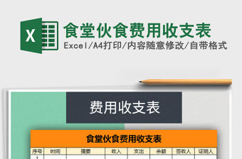 2021年食堂伙食費(fèi)用收支表