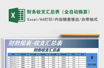 2021年財(cái)務(wù)收支匯總表（全自動(dòng)換算）
