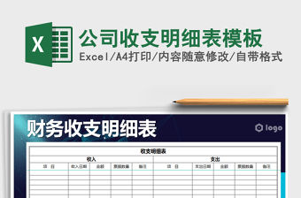 2021年公司收支明細(xì)表模板