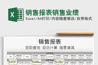 2021年銷售報表銷售業(yè)績