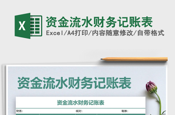 2021年資金流水財務記賬表