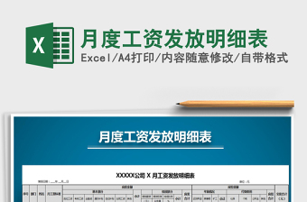 2021年月度工資發(fā)放明細表免費下載