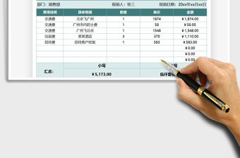 2021年差旅費用財務報銷單