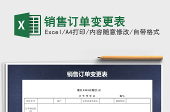 2021年銷售訂單變更表