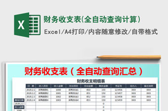 2021年財務收支表(全自動查詢計算）
