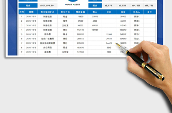 2021年財(cái)務(wù)收支流水賬