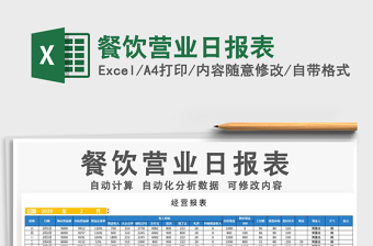 2022餐饮营业收入表表格