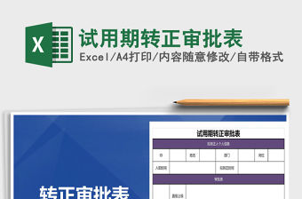 2021年試用期轉(zhuǎn)正審批表