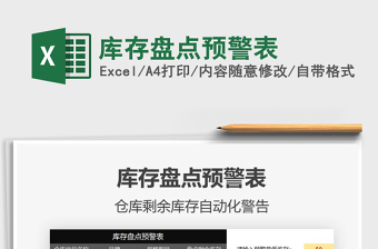 2021年庫(kù)存盤點(diǎn)預(yù)警表