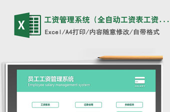 2021年工資管理系統（全自動工資表工資條）