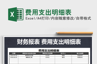 2021年費(fèi)用支出明細(xì)表
