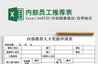 2021年內部員工推薦表