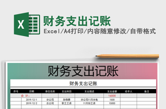 2021年財(cái)務(wù)支出記賬