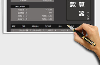 2021年貸款計算器-公式自動生成