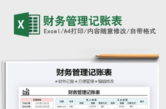 2021年財務管理記賬表