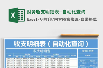 2021年財務(wù)收支明細(xì)表-自動化查詢