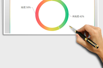 2021年彩色渐变圆环图饼图占比分析图表