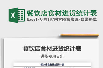 2021年餐飲店食材進貨統計表