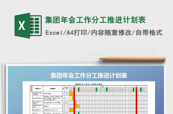 2021年集团年会工作分工推进计划表