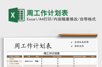 2021年周工作計(jì)劃表