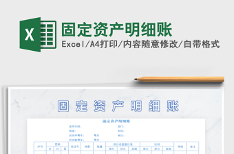 2021年固定資產(chǎn)明細(xì)賬