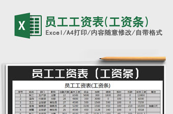 2021年員工工資表(工資條)