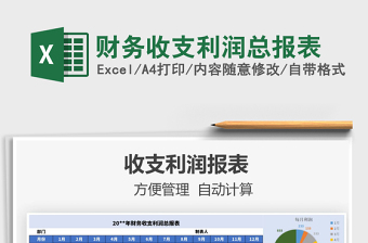 2021年財務(wù)收支利潤總報表